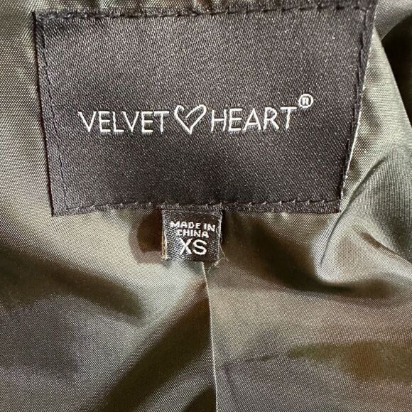 VELVET HEART Women's Vegan Leather Button-Up Shacket Green Size Extra Small - Picture 3 of 8